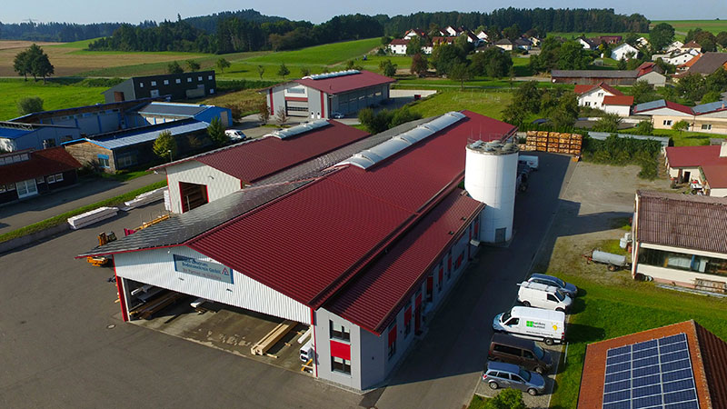 Production site of Abbundzentrum Bodenseekreis from above