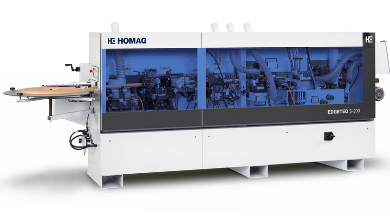 Kantenanleimmaschine Modell 1130 FC mit neuer Vorschubgeschwindigkeit 11 m/min und höherer zu verarbeitender Kantendicke von 5 mm