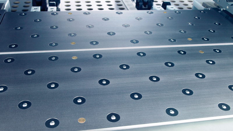 Anodized aluminum machine bed plates