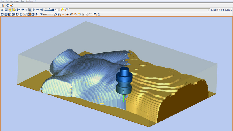3-axis processing of a 3D workpiece