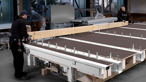 Produzione di elementi con intelaiatura in legno