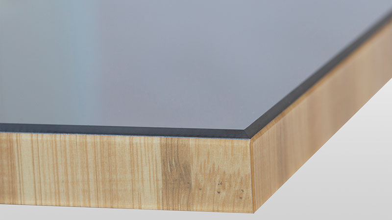 Edge banding: workpieces with acrylic edges