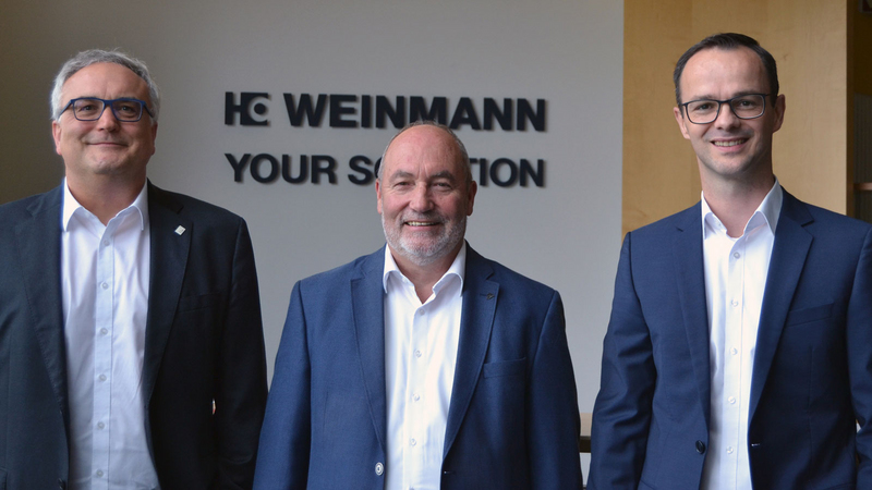 Geschäftsleitung WEINMANN Holzbausystemtechnik GmbH (v.l.n.r.): Josef Zerle, Hansbert Ott, Sven Schempp