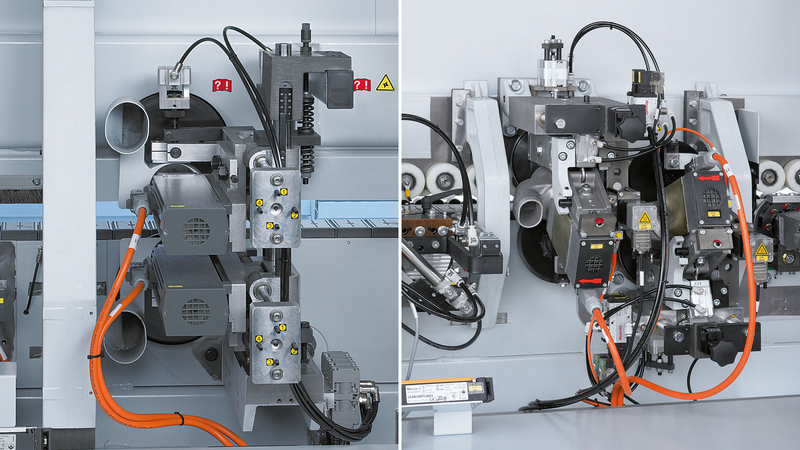 Rough trimming unit / Trimming unit - For trimming the top and bottom edge material overhang