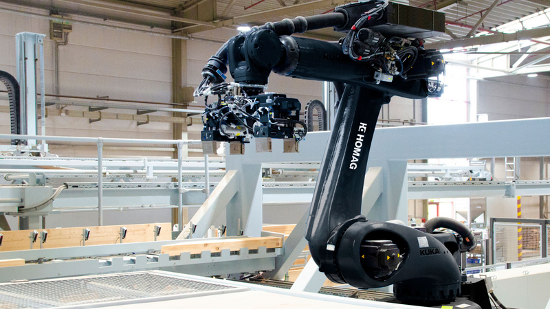 WEINMANN robots in the timber frame production