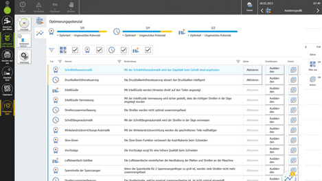 Der Assistent für eine optimale Nutzung der Maschinenfunktionen