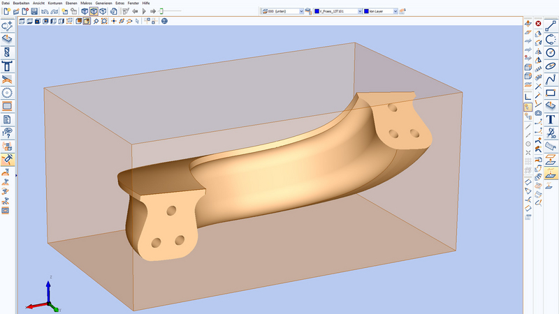 Stair handrail as a 3D model