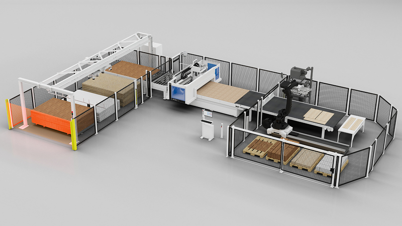 Roboter unterstütztes Abstapeln mit Kameraunterstützung zur Teileidentifikation mit dem STACKBOT C-300.