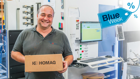 HOMAG eShop: Blue Week mit täglichen Aktions-Highlights