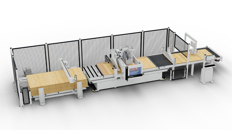 Das Konzept 2H+ für ein Plattenhandling mit Hubtisch und Gurtband für eine automatisierte Fertigung Das Konzept 2H+ für ein Plattenhandling mit Hubtisch und Gurtband für eine automatisierte Fertigung