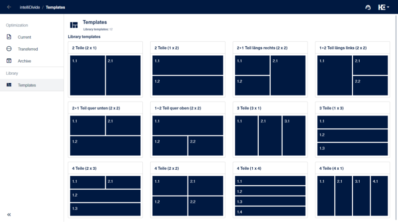 多数のテンプレートが揃った intelliDivide のライブラリ