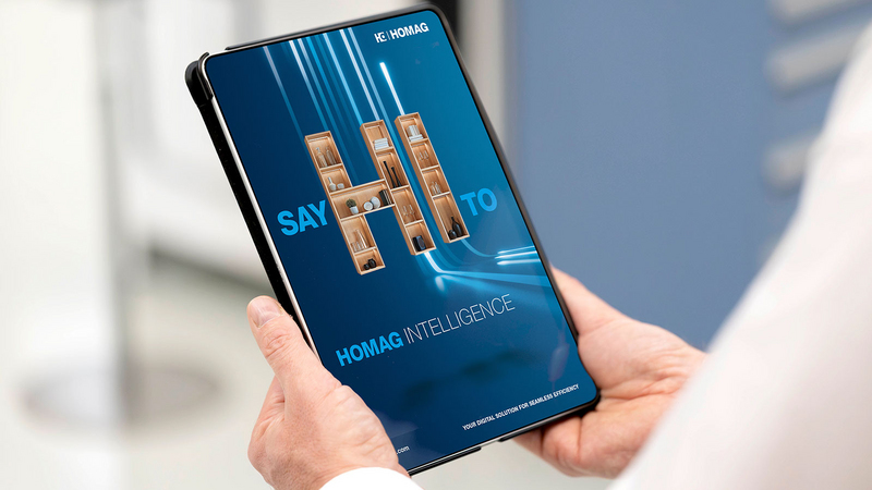 Die Weltneuheit HOMAG INTELLIGENCE sorgt für nahtlose Prozesse vom Möbelverkauf bis in die Produktion.