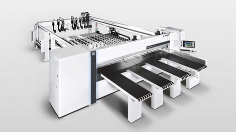 Sezionatrice per pannelli SAWTEQ S-510 con tavolo elevatore
