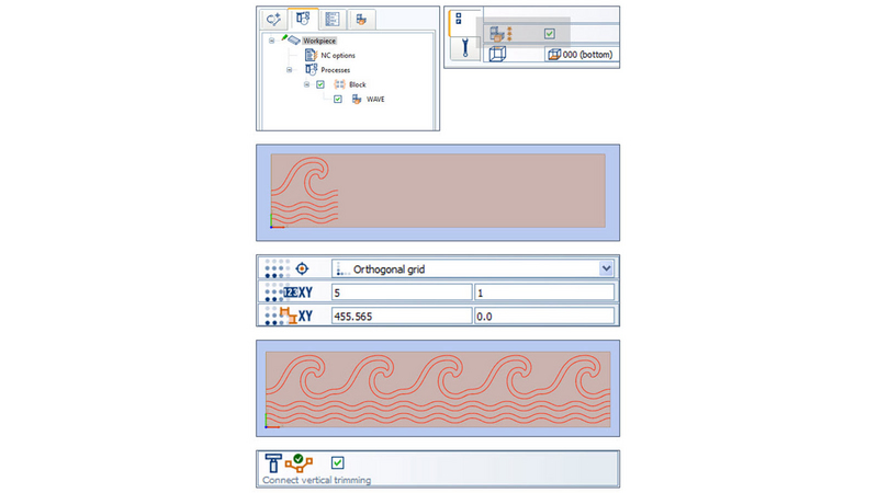 woodWOP 8.1 connecting milling