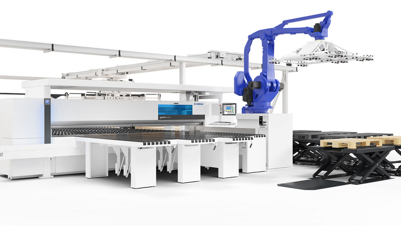 HOMAG SAWTEQ B-300 flexTech is equipped with an integrated robot and is technically capable of fully automated batch size 1 production
