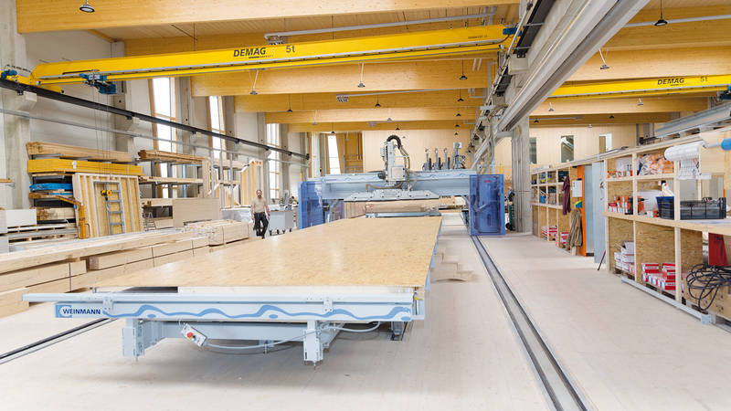 WEINMANN pont multifonctions, table pour la construction d'éléments, construction bois, construction de maisons bois, fabrication de cloisons