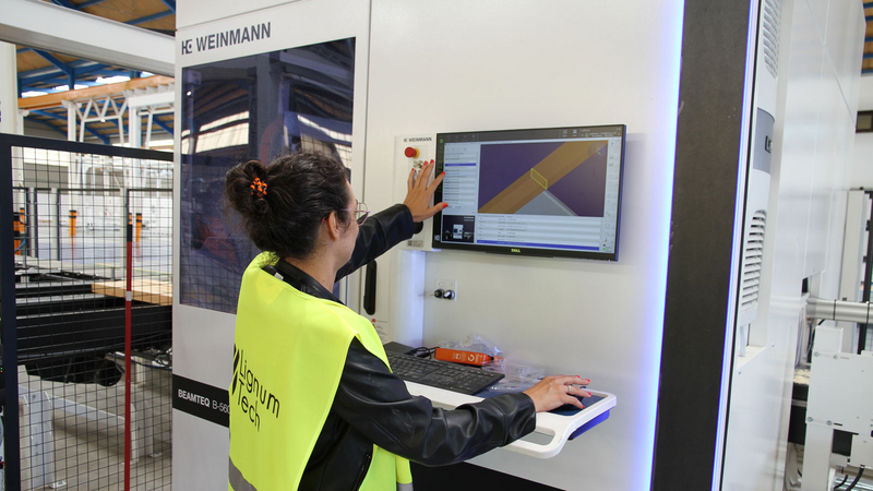 The WEINMANN joinery machine offers versatile processing options and completes joinery at breathtaking speed. Copyright: Lignumtech. Copyright: Lignumtech