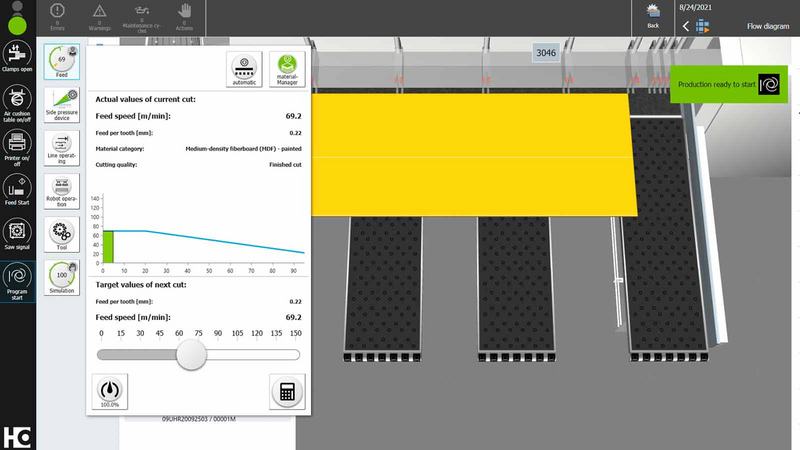 materialManager Advanced: Alimentação mecânica