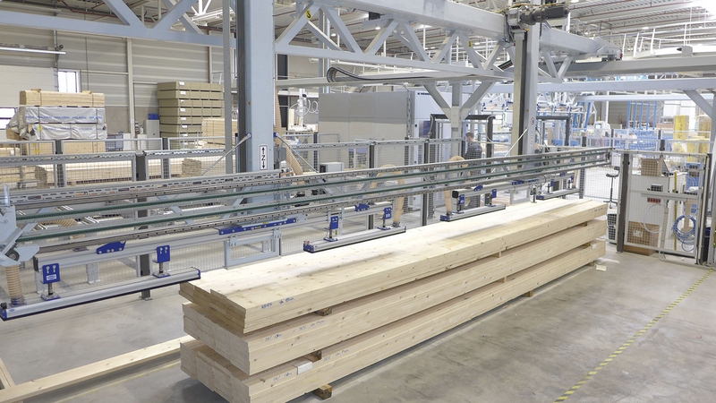 WEINMANN Stacking of finished beams
