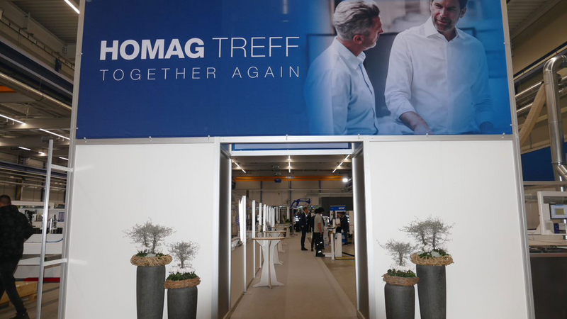 The showroom in Holzbronn served as the setting for this year's HOMAG Treff