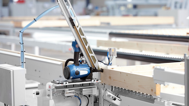Fastening units can be moved pneumatically
