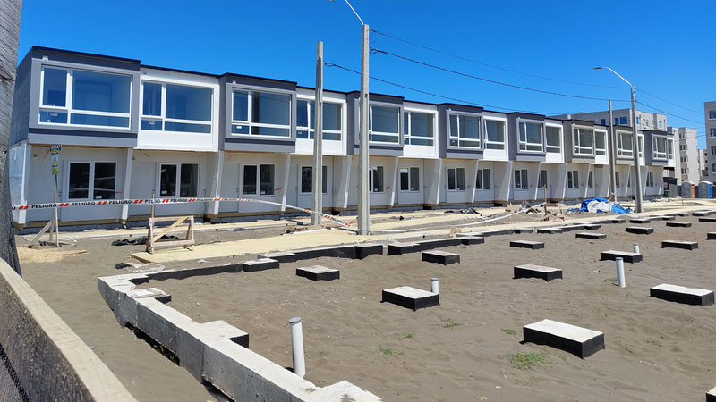 Before the prefabricated modules arrive at the construction site, the foundation is already prepared.