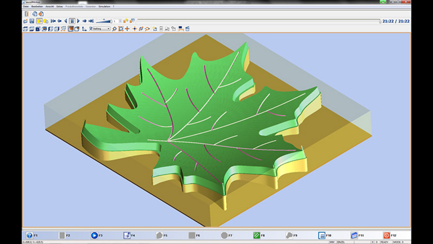 Konstruktion eines 3D-Modells mit passender Spannschablone
