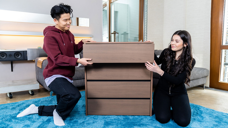 Schrank mit Klick-System von VÄLINGE und HOMAG