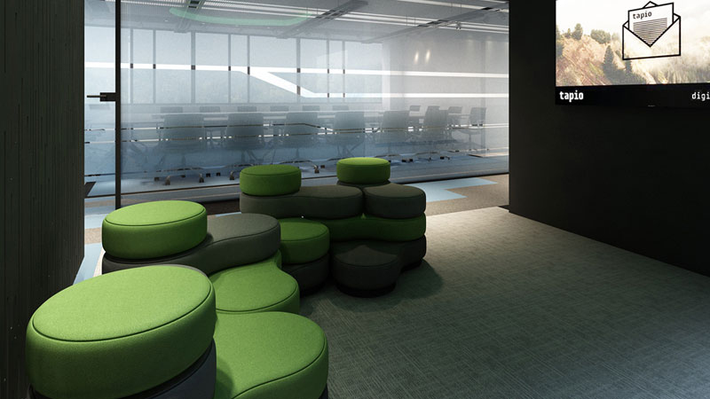 Wizualizacja pomieszczeń biurowych w HOMAG Engineering Poland.