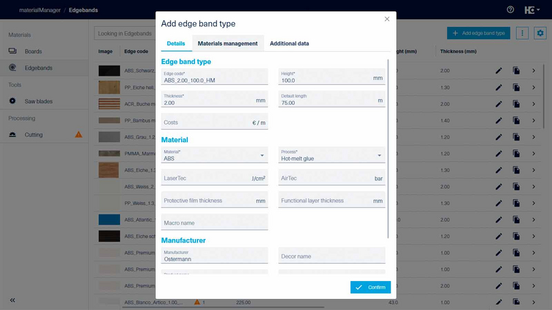 materialManager register material