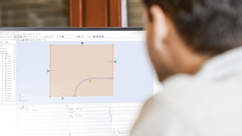 The extensive properties of woodWOP for workpiece-oriented programming have been supplemented to a high standard. 