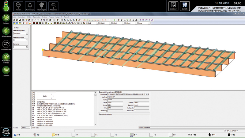 WEINMANN 屋根および舗床テーブル BUILDTEQ F-500 - ソフトウェアおよび制御技術