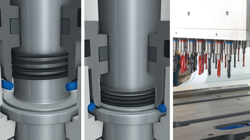 Automatic spindle clamping system DRILLTEQ L-500