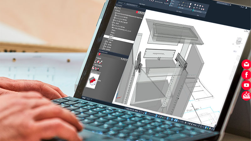 From idea to product: the user-friendly user interface means design is easy and, with the design tools available, users can quickly complete even complex tasks in furniture construction.
