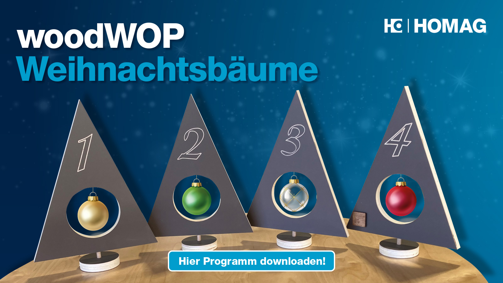 woodWOP Weihnachtsbäume von HOMAG