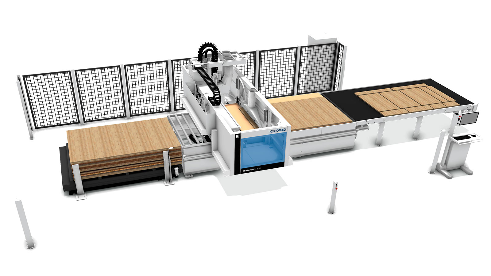 Concept 2H+: panel handling with lifting table