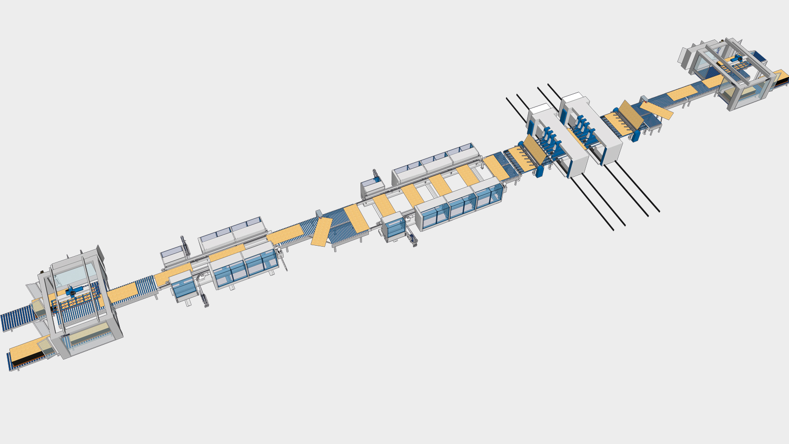 Line edge. Линия раскроя "HOMAG SAWTEQ B 500". Machine line.