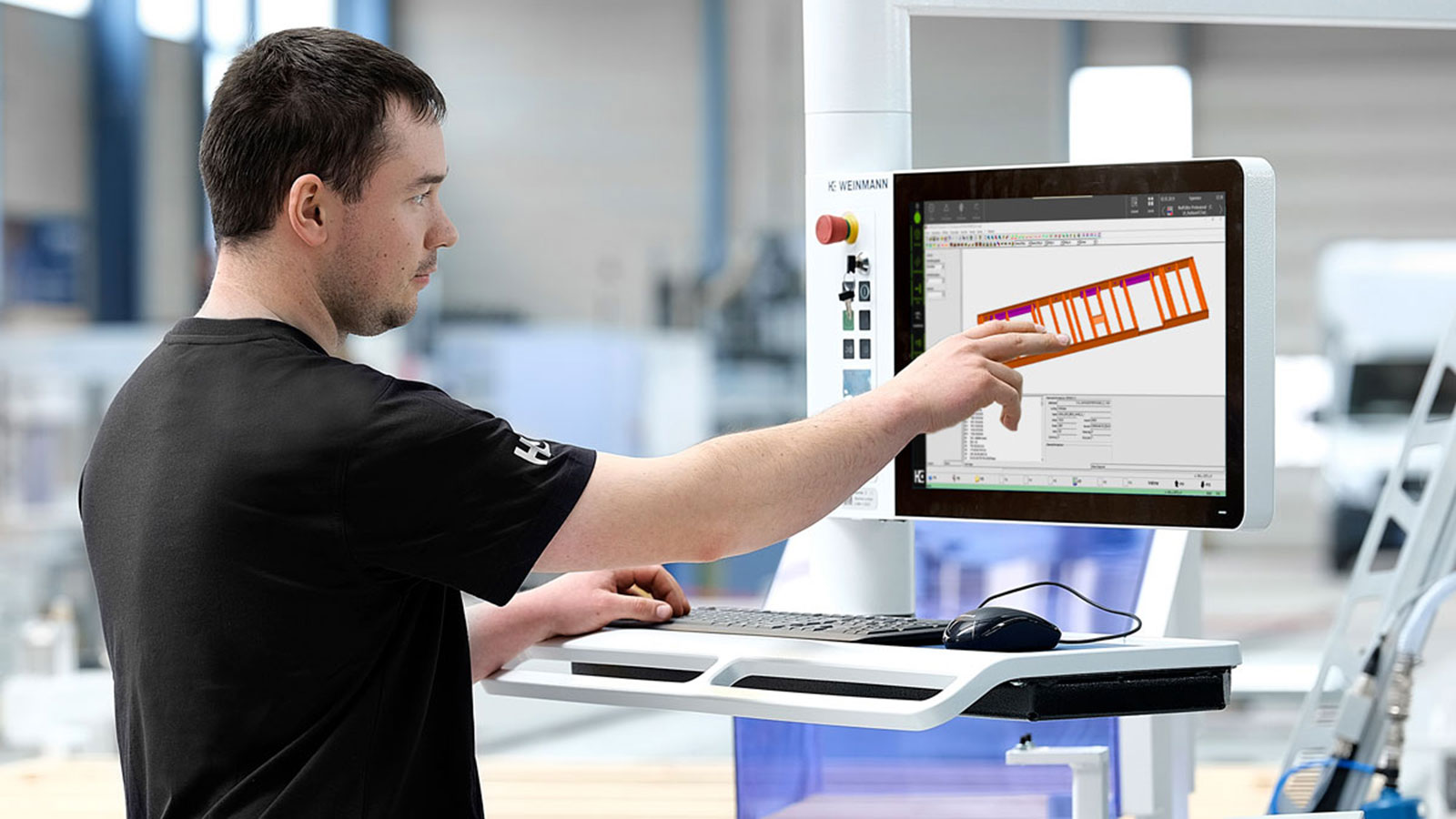 Bedienung einer Riegelwerksstation mit wupWorks3