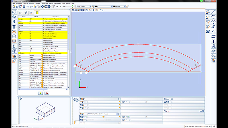 Alternative operating mode in the variables table