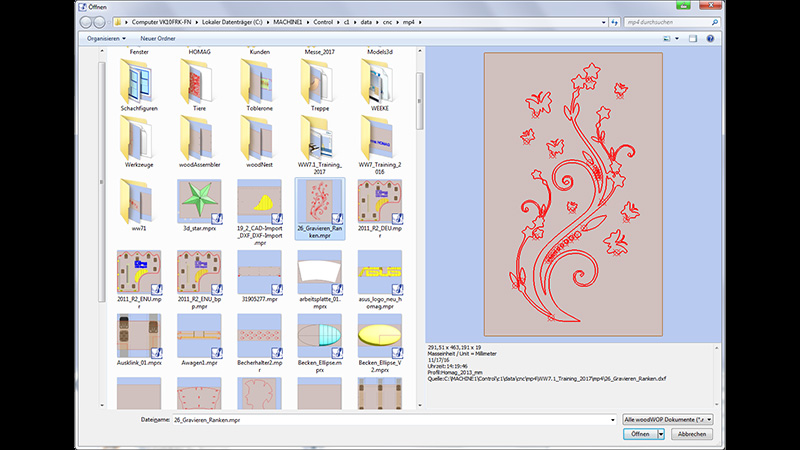 File preview and miniature view of MPR(X) files