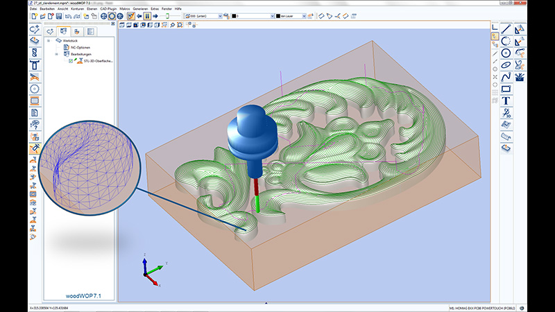 Import and processing of an STL file