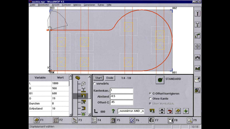 Work surface with edge banding