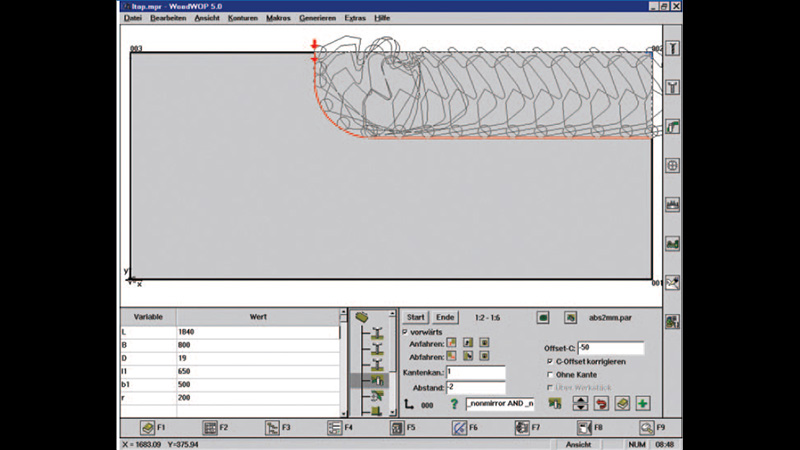 Automatically generated gluing with the wizard