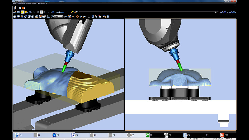 3D model roughing down and finishing with woodMotion
